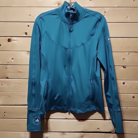 Adidas Stella McCartney Jacket Turquoise Size Large Women's NWT - Picture 1 of 8